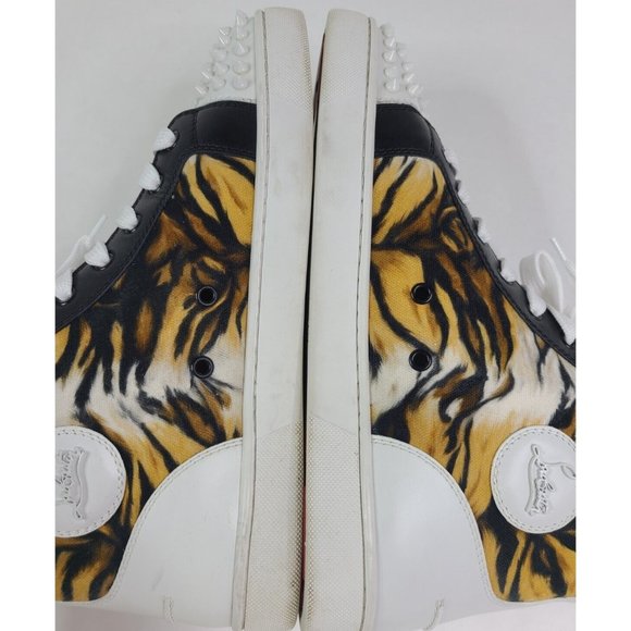 CHRISTIAN LOUBOUTIN Lou Spikes BENGAL Trainers Sneakers - 44 / 11 - Picture 7 of 11